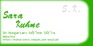 sara kuhne business card